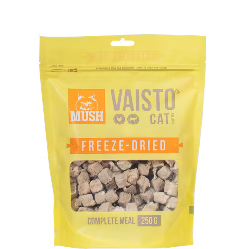 MUSH Vaisto Cat® Gul Freeze-Dried (kyckling-nöt) 250 gr