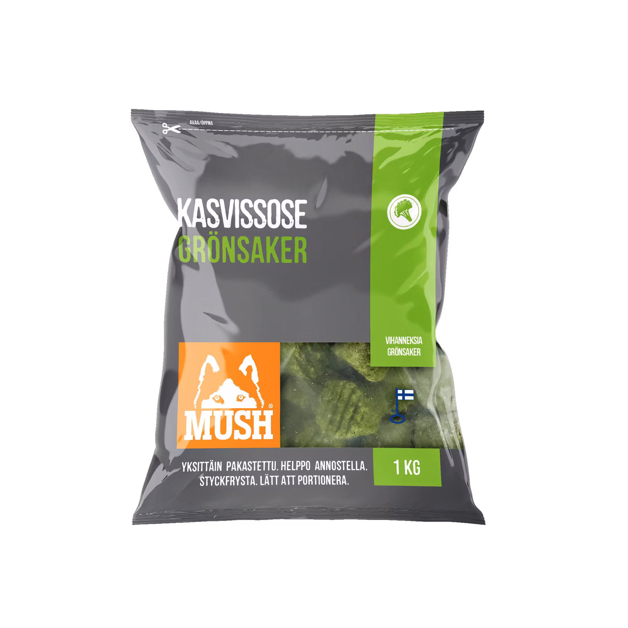 MUSH B.A.R.F. Basic® Grönsaker Fryst kompletteringsfoder 1 kg SKICKAS EJ!