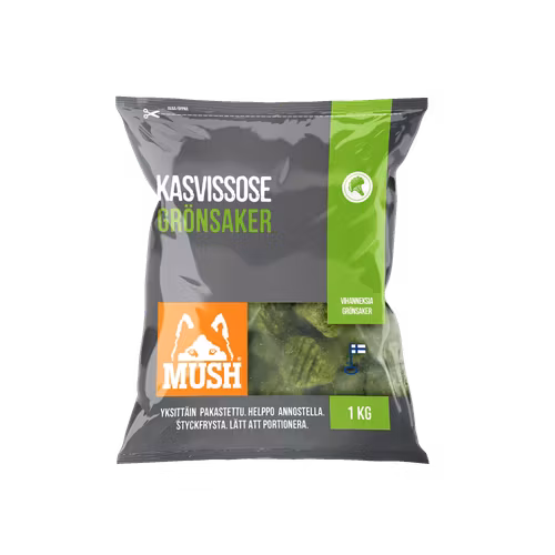 MUSH B.A.R.F. Basic® Grönsaker Fryst kompletteringsfoder 1 kg SKICKAS EJ!