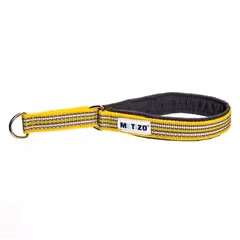 Metizo Halsband Halvstryp Martingale, fodrat m reflex Gul 35-55 cm