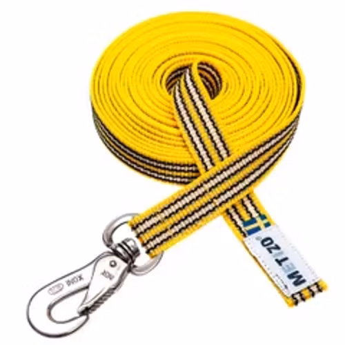Metizo NoseWorks-koppel Gummi utan handtag med reflex Gul 4m/5m Nosework