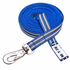 Metizo NoseWorks-koppel Gummi utan handtag med reflex Blå 4m/5m Nosework