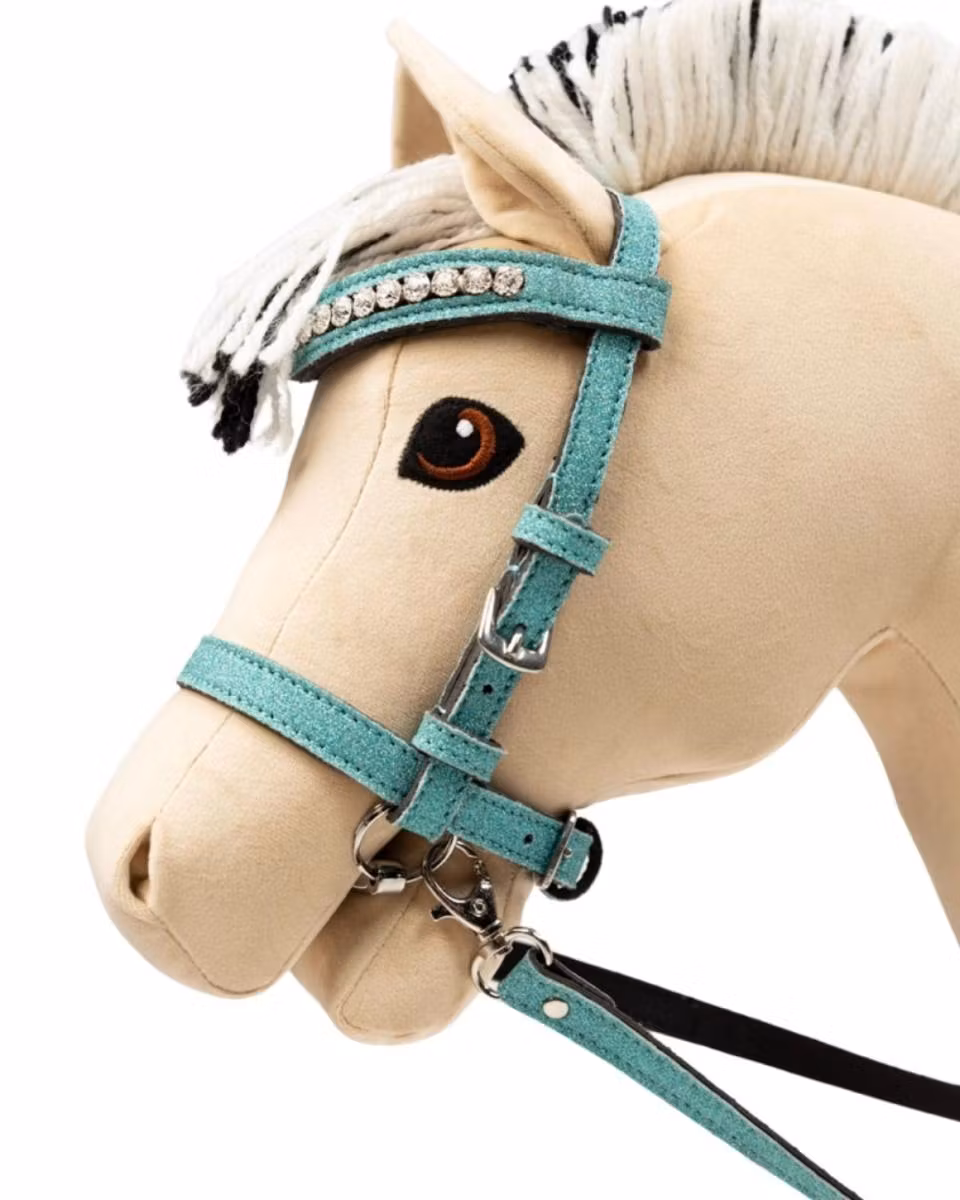 My Hobby Horse Träns till käpphäst, blå glitter