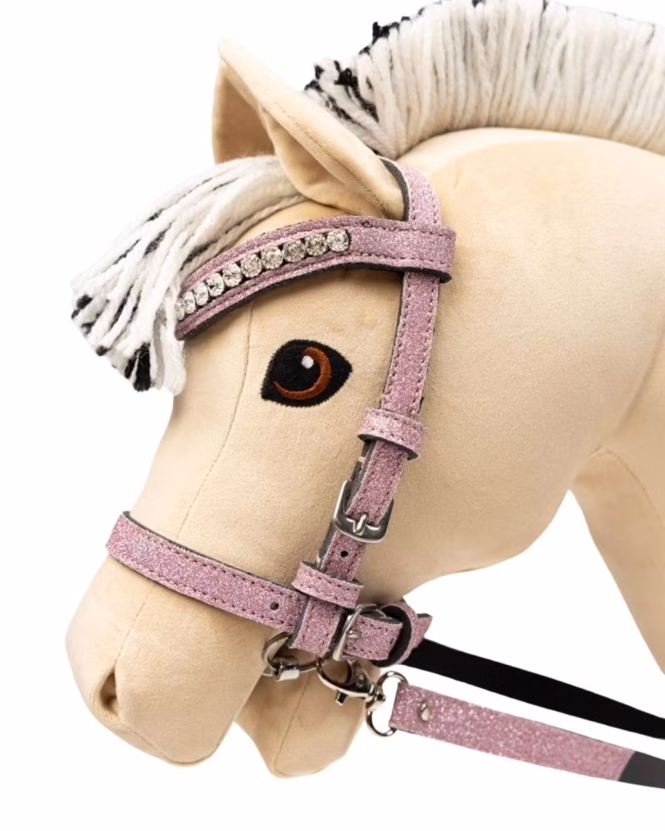 My Hobby Horse Träns till käpphäst, rosa glitter