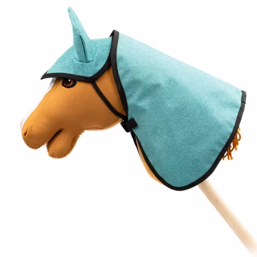 My Hobby Horse Täcke & Huva till käpphäst, blå glitter