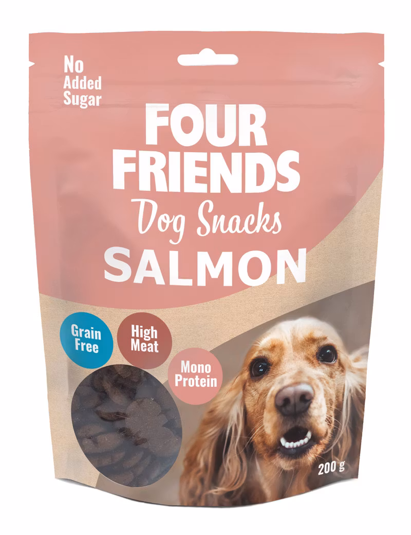Four Friends Dog Snacks Salmon- lax. Spannmålfritt 200g