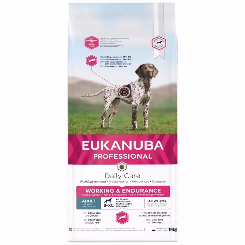 Eukanuba Daily Care Working & Endurance Adult All Breed- arbetande hundar 19 kg