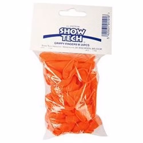 Trimfingrar i latex- 25 st Orange Large