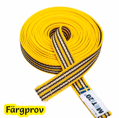 MetizoKopplet med dubbla handtag. (väktarkoppel) med gummi & reflex 20mm x 180cm