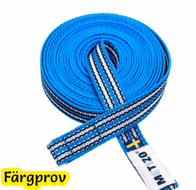 MetizoKopplet med dubbla handtag. (väktarkoppel) med gummi & reflex 20mm x 180cm