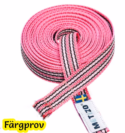 MetizoKopplet med dubbla handtag. (väktarkoppel) med gummi & reflex 20mm x 180cm