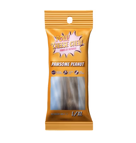 POW Cheese Chew Peanut L/XL- laktosfri 120 gr
