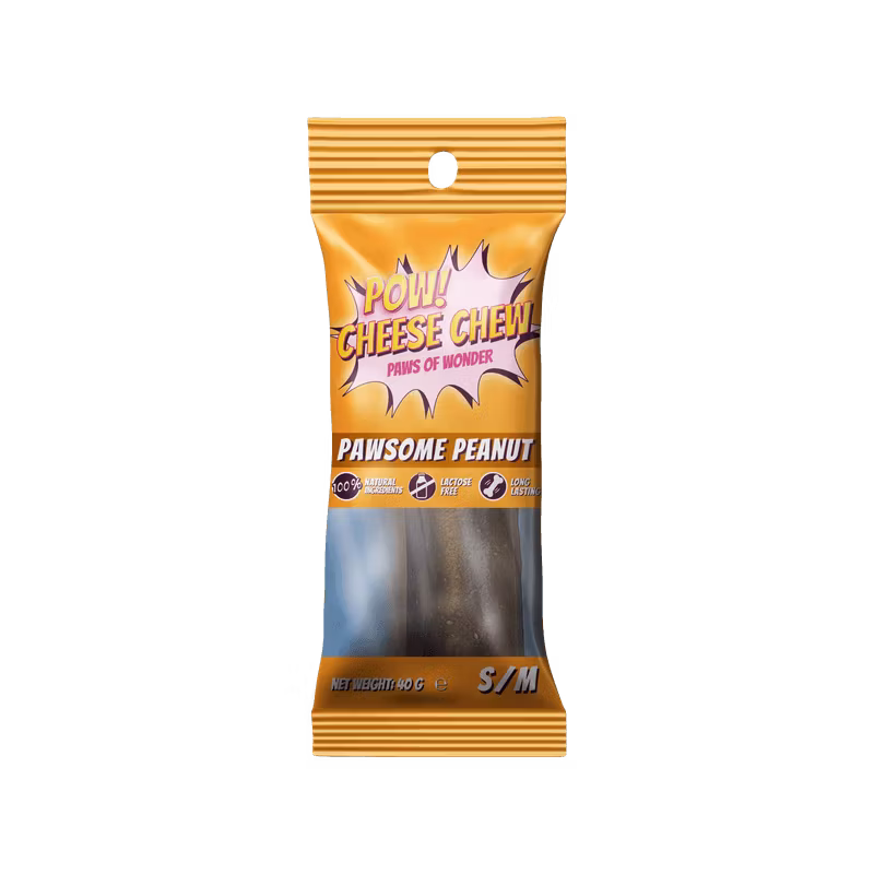 POW Cheese Chew Peanut S/M- laktosfri 40 gr