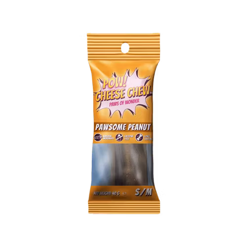 POW Cheese Chew Peanut S/M- laktosfri 40 gr