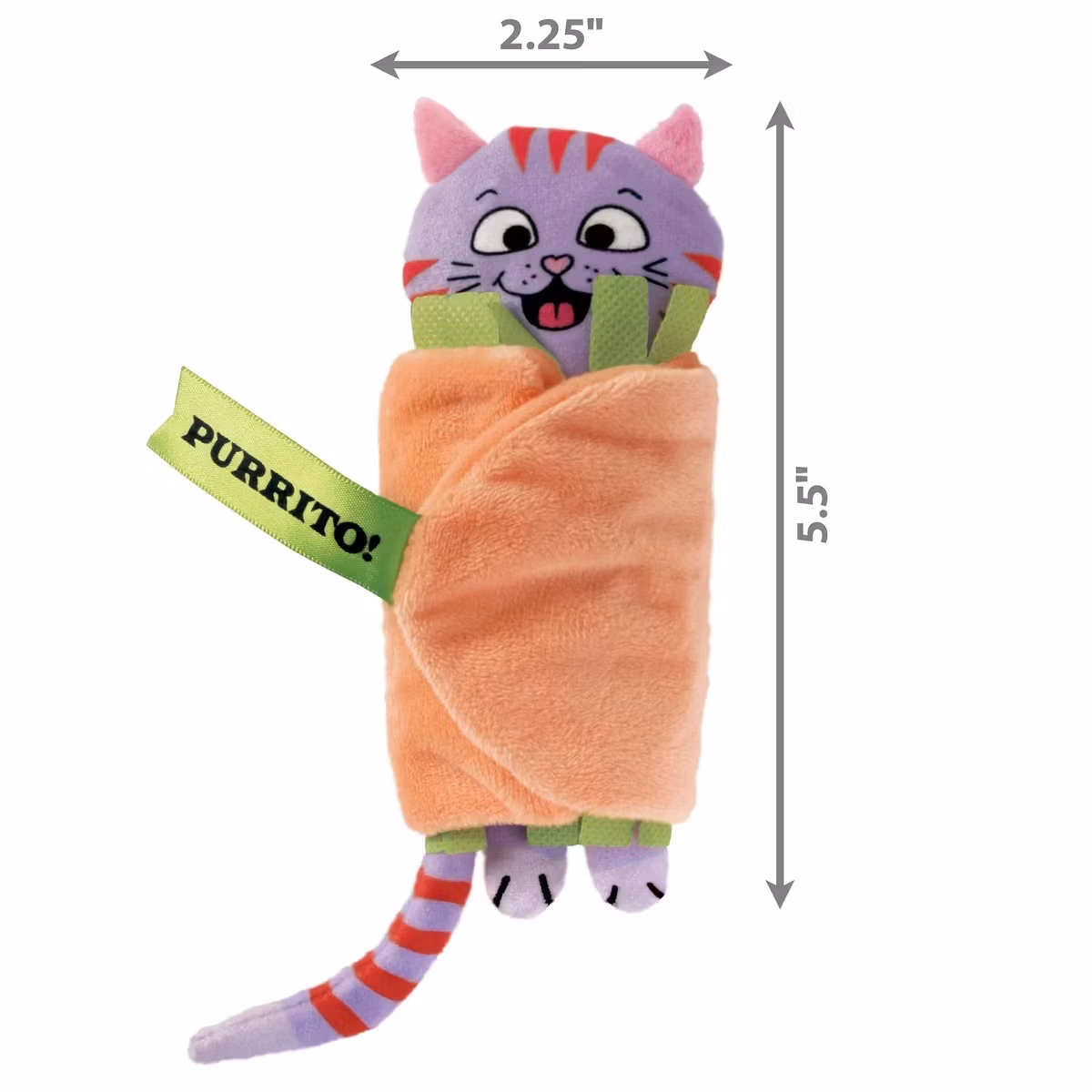 KONG KATT Pull-A-Partz Purrito Flerfärgad 14 cm