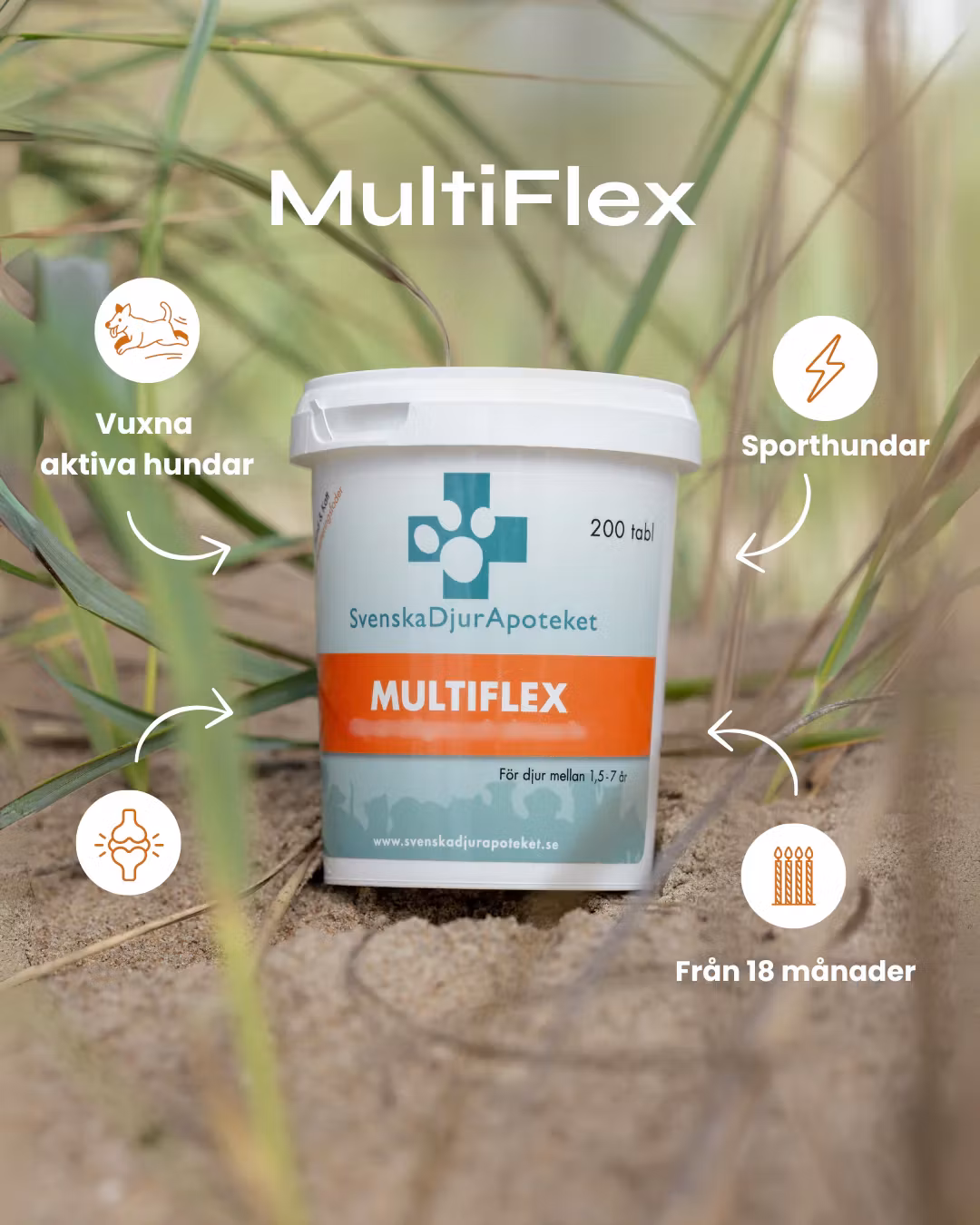 Svenska DjurApotekets MultiFlex - ledtillskott 140g / 310g/620g