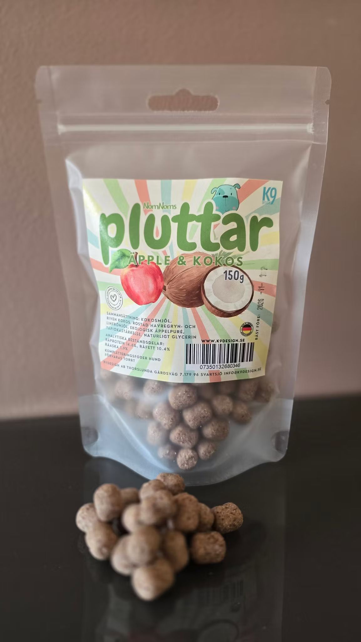 Nom Noms Pluttar  Äpple & Kokos 150g - vegansk ,glutenfri