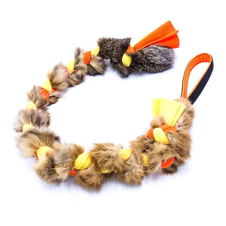 Fleeceleksak med kaninpäls ca 40cm