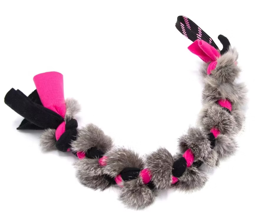 Fleeceleksak med kaninpäls ca 40cm