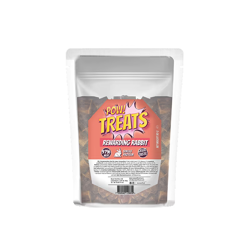 POW Treats Rewarding Rabbit- godis av 97 % kanin -  50 gr/400 gr