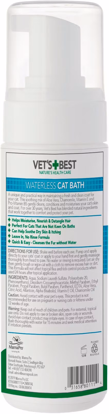 Vets Best torrschampo för katter 150 ml