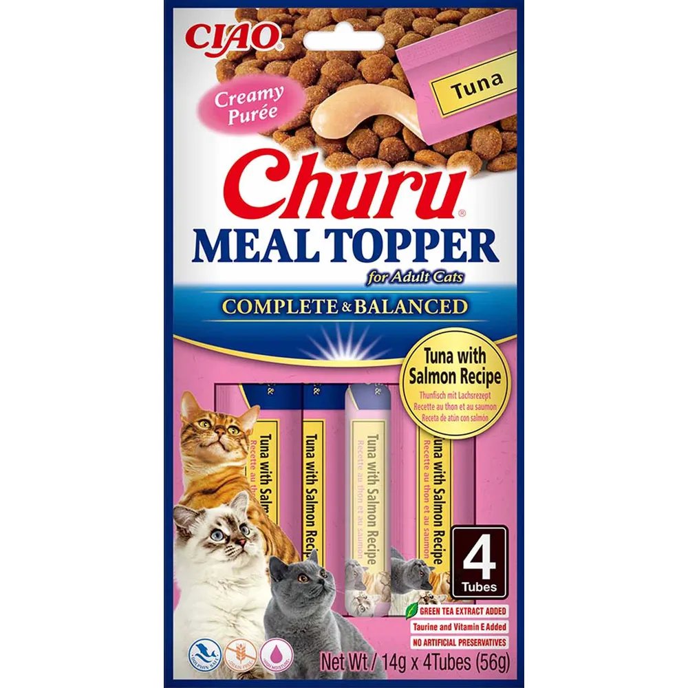 Churu Cat Meal Topper Tuna/Salmon - fodertopping 4 st