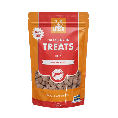 MUSH Freeze-Dried Treats Beef- Frystorkat godis- Nöt 55 gr