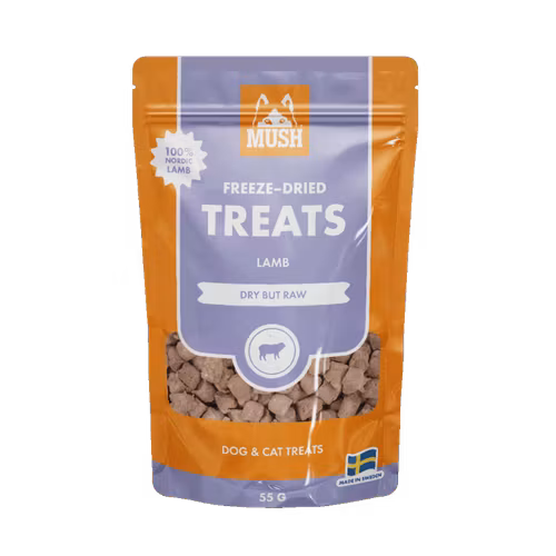 MUSH Freeze-Dried Treats Lamb- Frystorkat godis- Lamm 55 gr