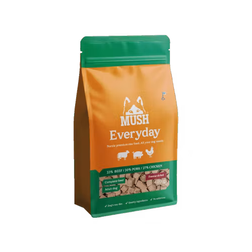 MUSH Everyday Freeze-Dried Green Helfoder (nöt-gris-lyckling) 400 gr