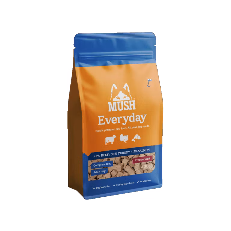 MUSH Everyday Freeze-Dried Blue Helfoder (nöt-kalkon-lax) 400 gr