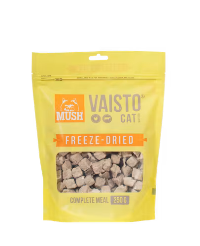 MUSH Vaisto Cat® Gul Freeze-Dried (kyckling-nöt) Helfoder 250 gr