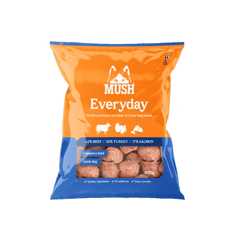 MUSH Everyday Blue. Fryst Helfoder (Nöt-kalkon-lax) SKICKAS EJ!