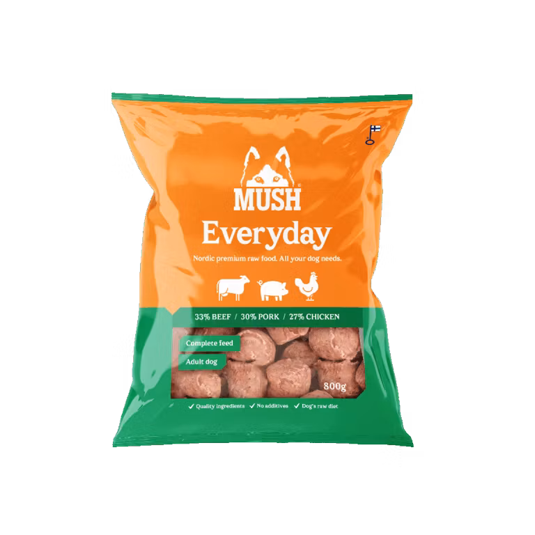 MUSH Everyday Green. Fryst Helfoder (nöt-gris-kyckling) SKICKAS EJ!