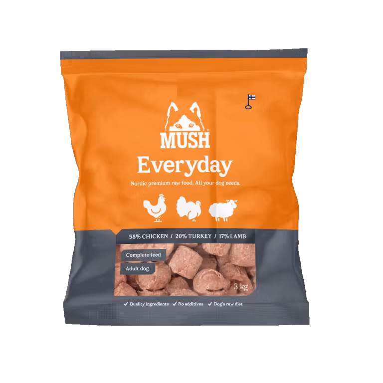 MUSH Everyday Grey. Helfoder (kyckling-kalkon-lamm) 3 kg SKICKAS EJ!
