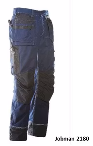 Jobman 2180 Hantverksbyxa Bomull Black/Navy Blue