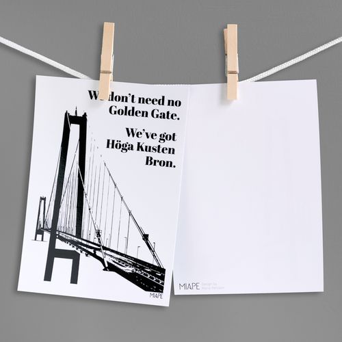 Vykort A5 - "We've got Höga Kusten Bron"