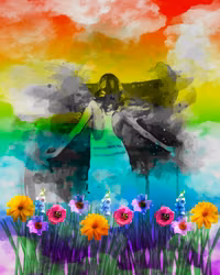 Graphic Art by Pär "Girl in summer shimmer"
