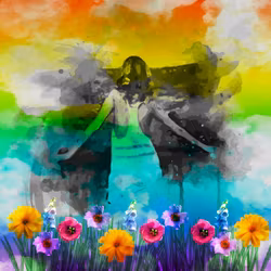 Graphic Art by Pär "Girl in summer shimmer"