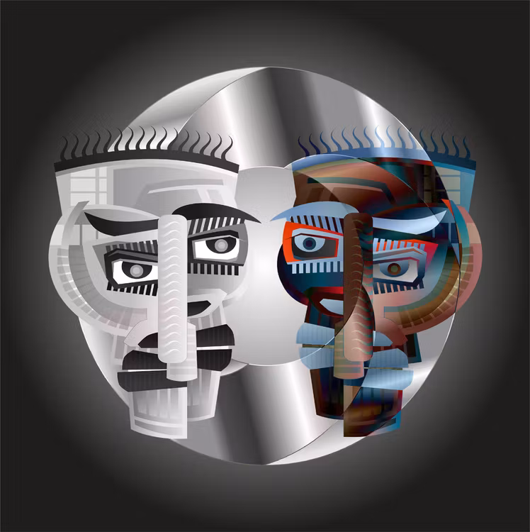 Graphic Art "The double-sided man"