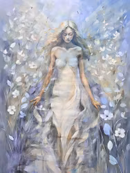 Graphic Art "Angel dancing in the meadow"