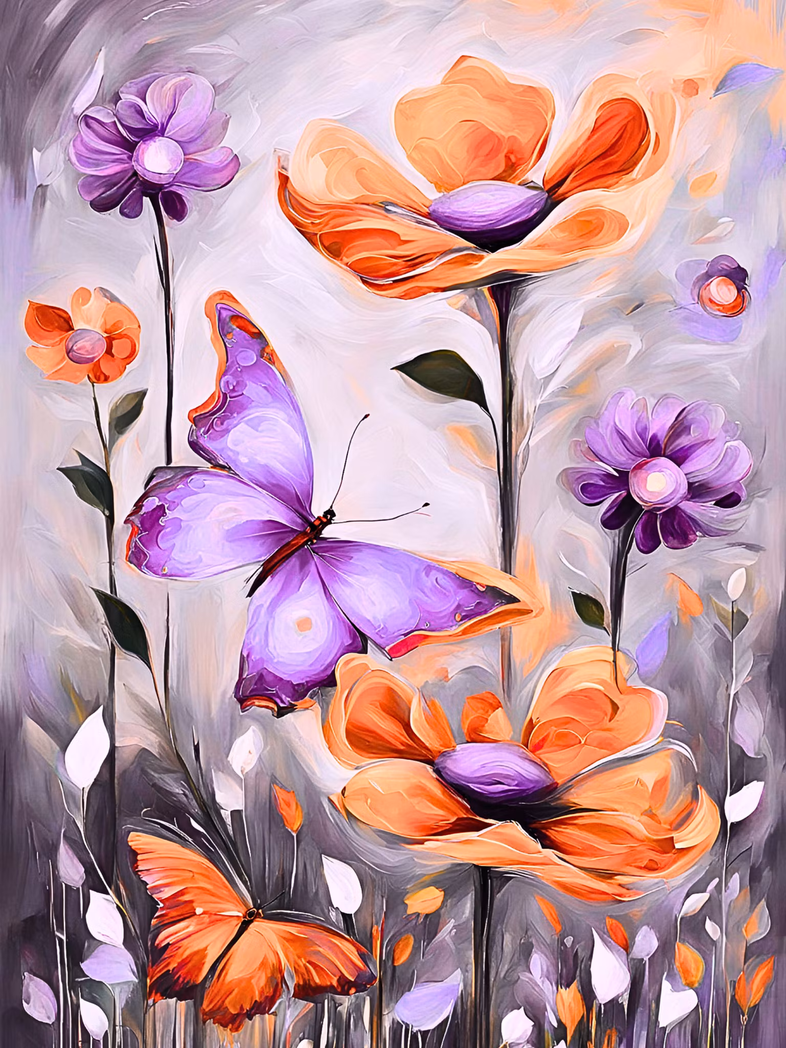 Graphic Art "Flowers in abstract world"