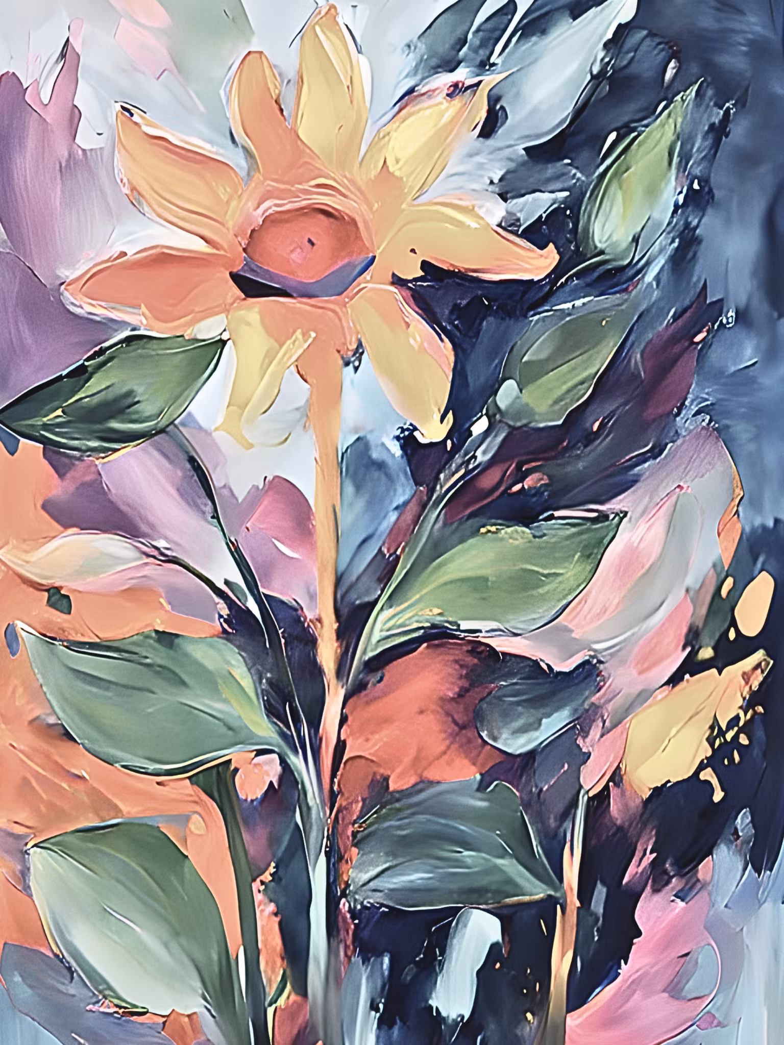 Graphic Art "Serenade in great flower"