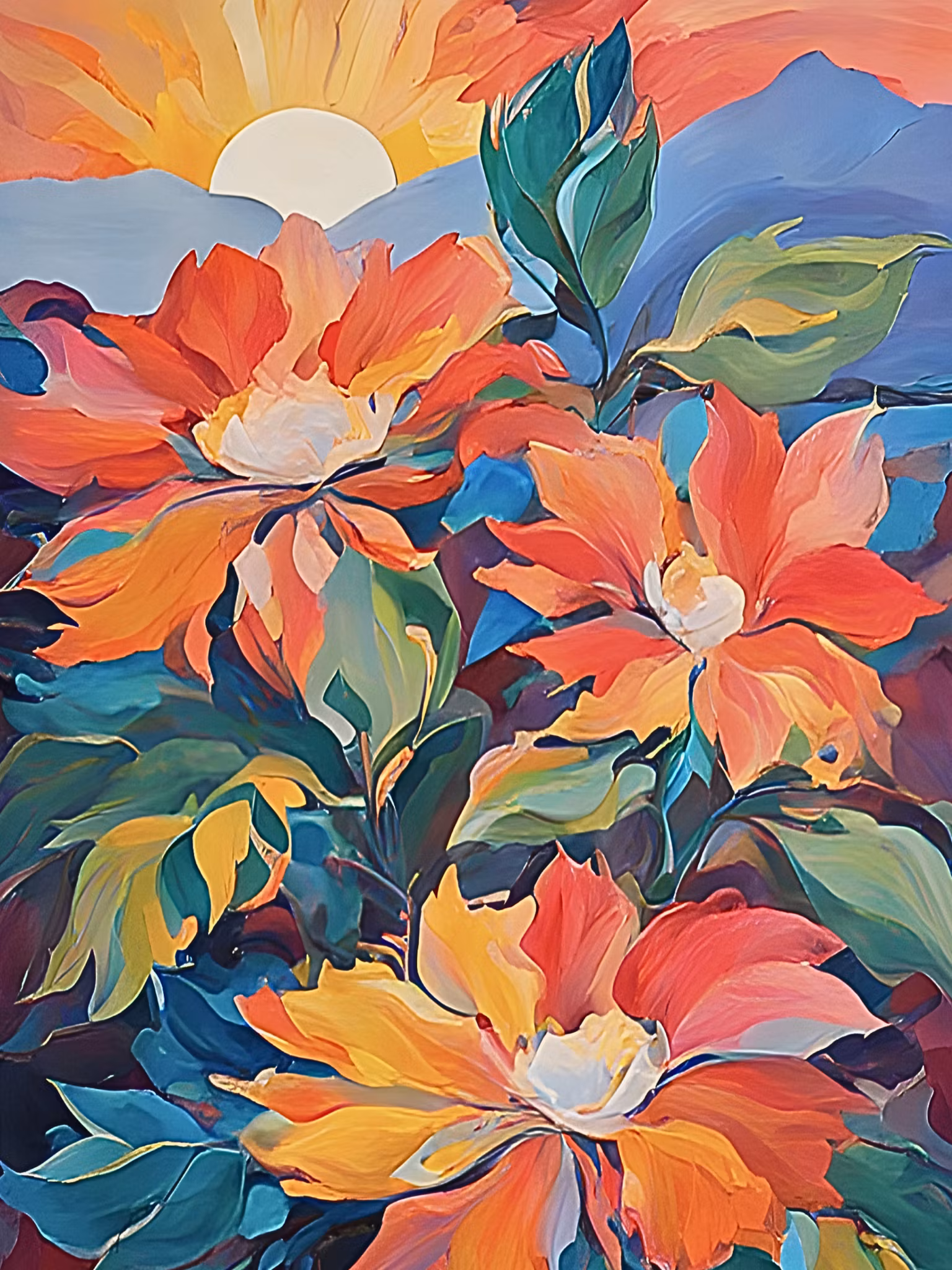 Graphic Art "A bouquet of love"