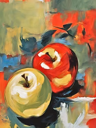 Graphic Art "Apple from your heart"