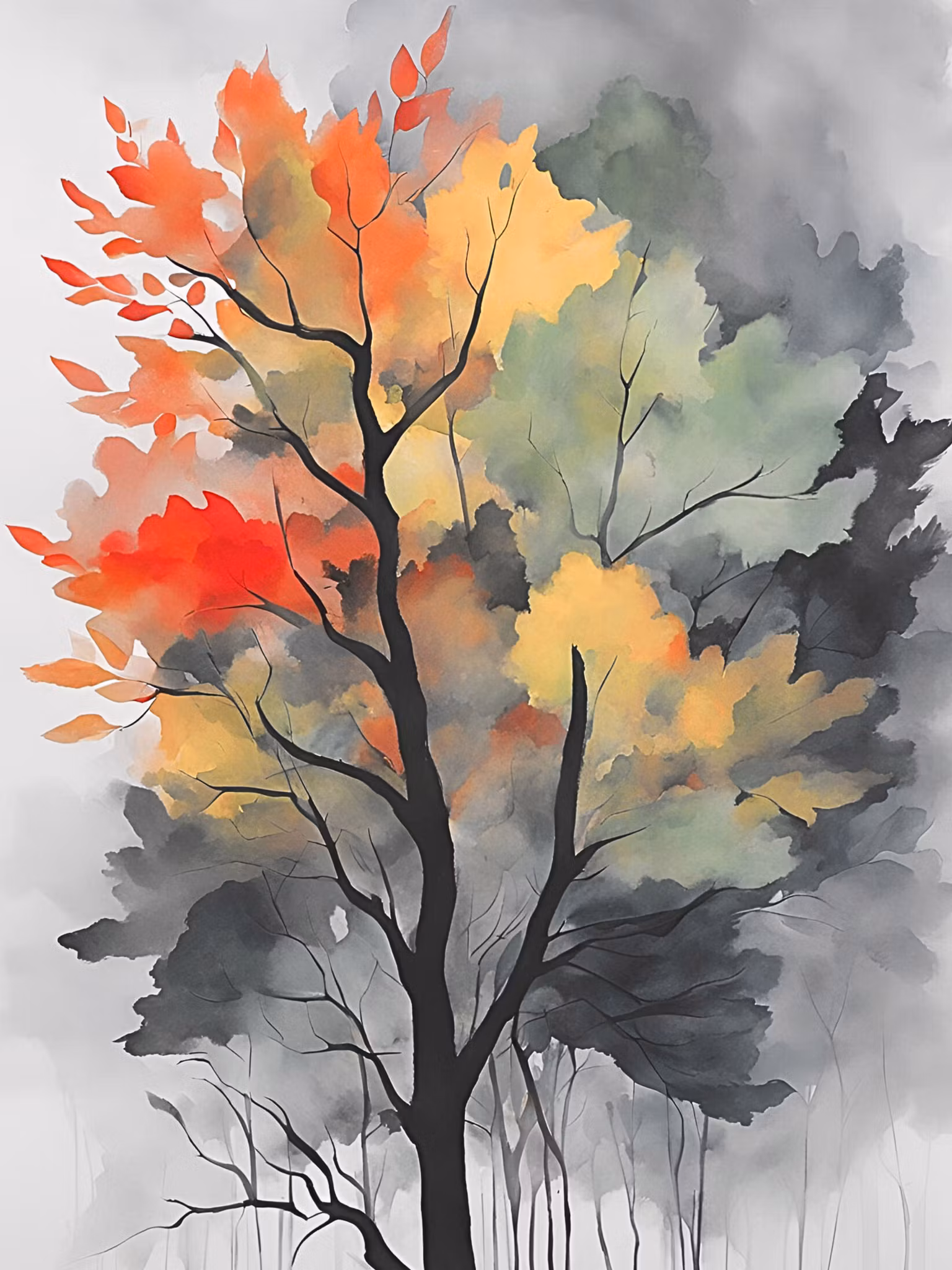 Graphic Art "Autumn's miraculous transformation"