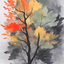 Graphic Art "Autumn's miraculous transformation"