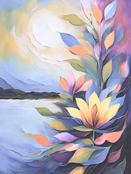 Graphic Art "The mind rests, the heart awakens"