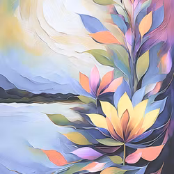 Graphic Art "The mind rests, the heart awakens"