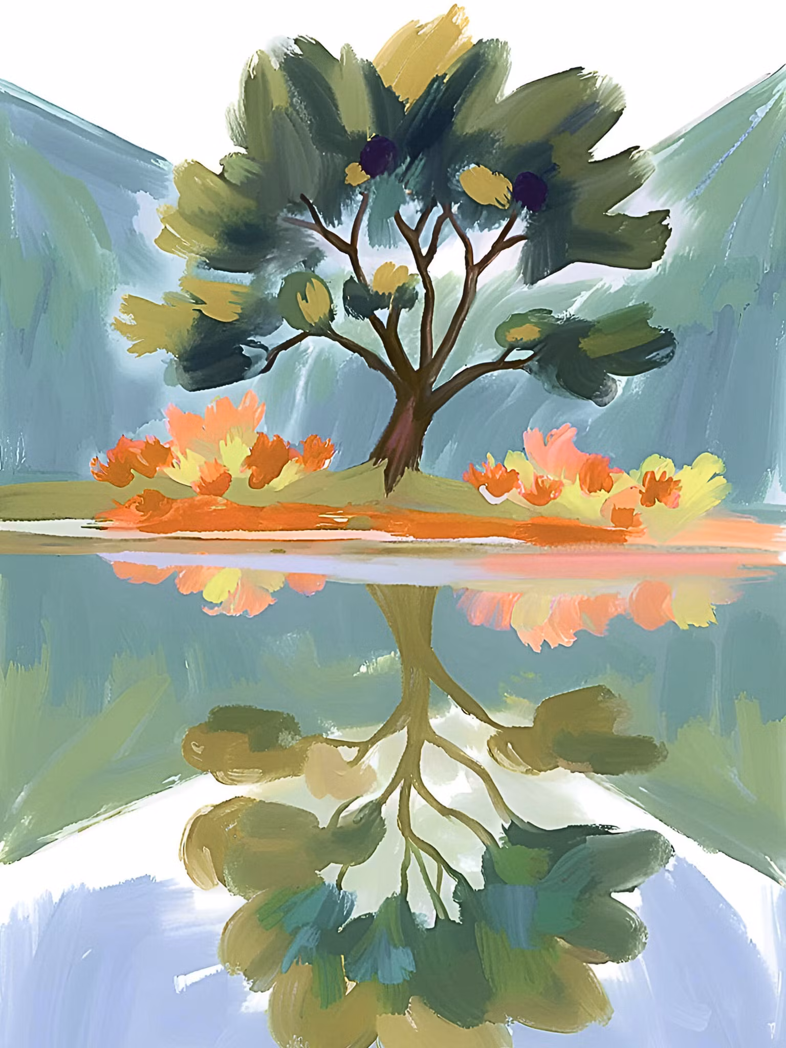Graphic Art "Open to the mirror image"