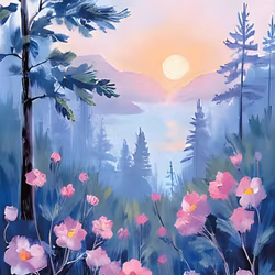 Graphic Art "Wild Flower 3243"